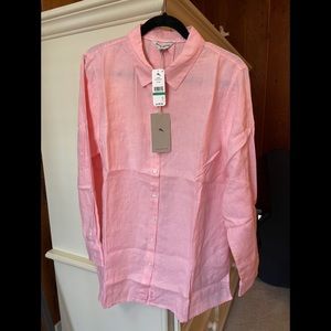 Tommy Bahama NWT long sleeve linen blouse.